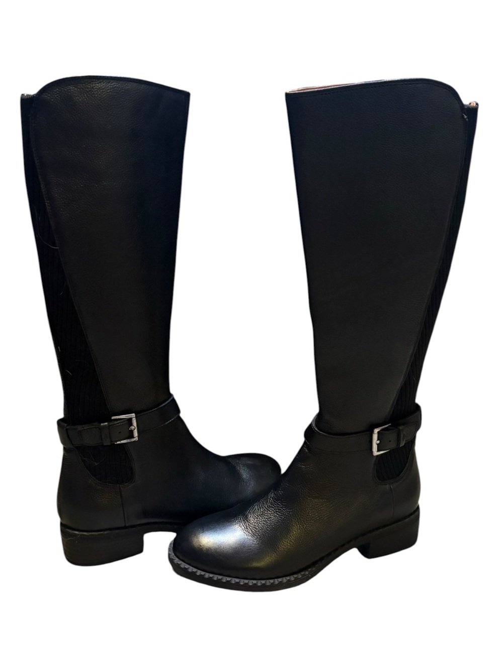 Gentle Souls by Kenneth Cole Brinley Leather Riding Boots Size 8 Black
